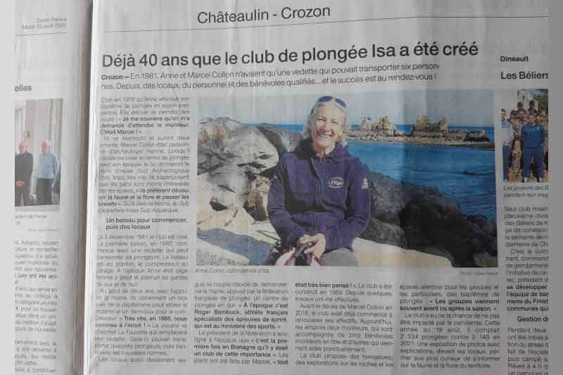 40 ans de plongée sous marine au centre ISA